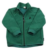 Zelená fleecová propínací mikina Fix 