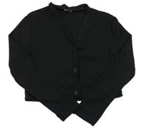 Černé žebrované bolerko 