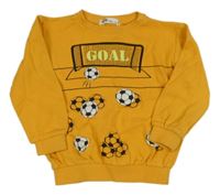 Okrová oversize mikina s míči Civil