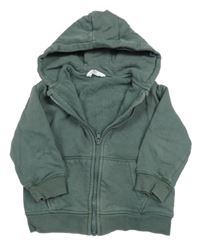 Zelenošedá propínací mikina s kapucí M&S