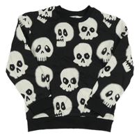 Černá mikina s lebkami H&M