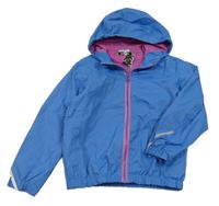 Nové - Modrá šusťáková jarní bunda s kapucí Inoc 