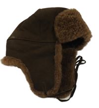 Kávová semišová zateplená beranice 