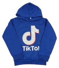 Tmavomodrá mikina Tik Tok s kapucí 