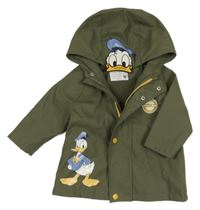 Khaki nepromokavá jarní bunda s Donaldem a kapucí Disney