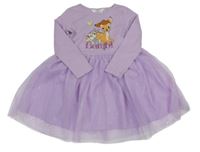Lila bavlněno/tylové šaty s Bambim H&M