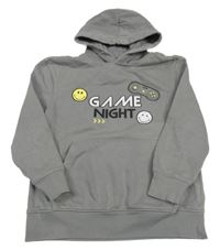 Šedá mikina se smajlíky a kapucí Smiley World