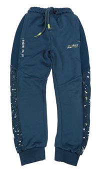 Modré tepláky se vzorem George 