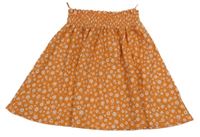 Oranžová kytičkovaná sukně C&A
