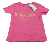 Nové - Růžové tričko s nápisem