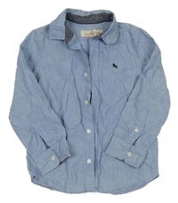 Modrá košile riflového vzhledu H&M
