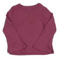 Růžový žebrovaný svetr H&M