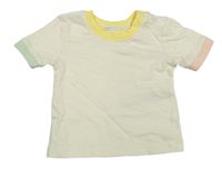 Smetanovo-žluto-světlerůžovo-mátové melírované tričko PRIMARK