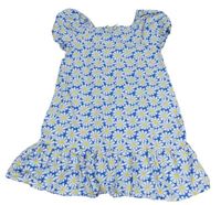 Modro-bílé květované šaty PRIMARK
