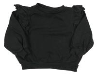 Černá oversize mikina s volánky zn. H&M