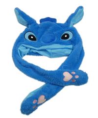 Modrá chlupatá čepice - Stitch