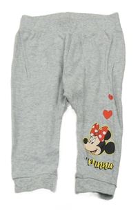 Šedé melírované turecké tepláky s Minnie Disney