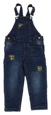 Tmavomodré teplákové riflové laclové kalhoty s falešnými dírami ORIGINAL MARINES