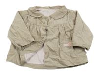 Světlešedobéžový manšestrový jarní kabátek s nášivkou Mothercare