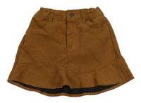 Hnědá semišová sukně H&M