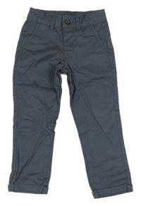 Tmavošedé chino plátěné kalhoty M&S