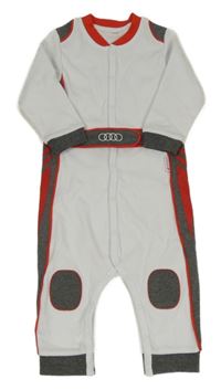 Bílo-šedo-červený overal - Audi Sport