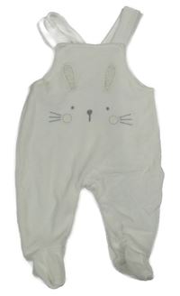 Bílé sametové dupačky se zajíčkem George