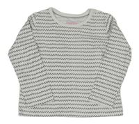 Bílo-černé vzorované triko lupilu