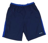 Tmavomodro-safírové šusťákové funkční kraťasy s logem KIPSTA
