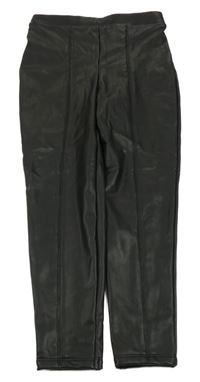 Černé koženkové kalhoty Matalan