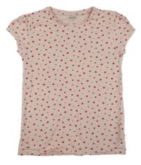 Světlerůžové tričko s hvězdičkami HIP&HOPPS