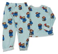 Světlemodré plyšové pyžamo s medvídky Paddington M&S