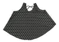 Černo-bílý vzorovaný halenkový top Primark 