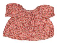 Růžovo-červená crop halenka s jablky Next