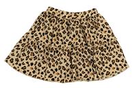Béžová sukně s leopardím vzorem George