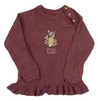 Vínový svetr s králíkem - Peter Rabbit Tu