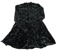 Černé sametové šaty s hvězdami M&S