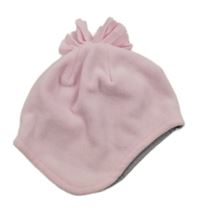 Růžová fleecová čepice s třásněmi Papagino