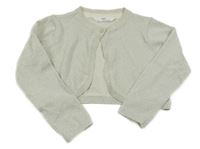 Světlešedé třpytivé svetrové bolerko M&S
