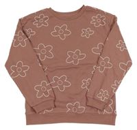 Starorůžová květovaná mikina Primark