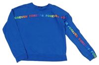 Modrá mikina s nápisy M&Co.