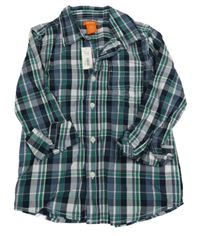 Nové - Tmavomodro-bílo-zelená kostkovaná košile Joe Fresh