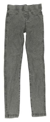 Šedé tregíny riflového vzhledu H&M