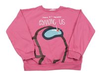 Fuchsiová mikina s Among Us Primark