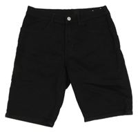 Černé riflové slim fit kraťasy H&M