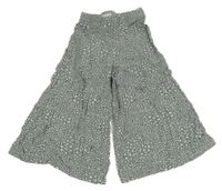 Zelenošedé vzorované culottes kalhoty Name it
