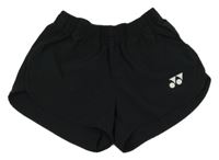 Černé šusťákové kraťasy s výšivkou