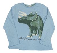 Světlemodré triko s dinosaurem Kids