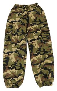 Army šusťákové cargo cuff kalhoty Shein