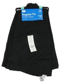 Nové - 2x černé regular fit kalhoty F&F